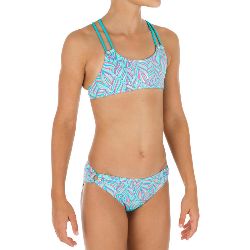 Maillot de bain 2 pièces brassière DE SURF FILLE BAHIA PALME BLEU Maillot de bain 2 pièces brassière DE SURF FILLE BAHIA PALME BLEU