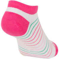 RS 160 Junior Low Sports Socks Tri-Pack - White/Pink