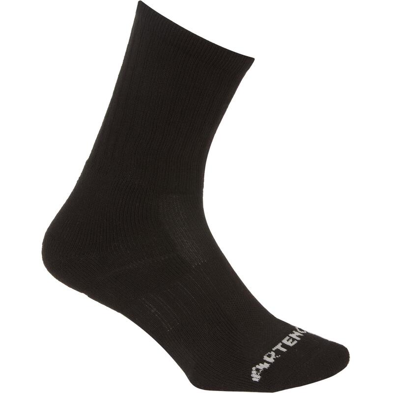 Vysoké tenisové ponožky RS500 3 páry černé