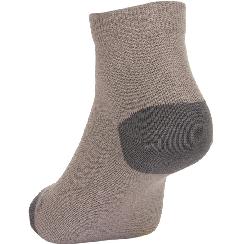 CALCETINES DE DEPORTE DE MEDIA CAÑA JUNIOR ARTENGO RS 160 GRIS LOTE DE 3 PARES