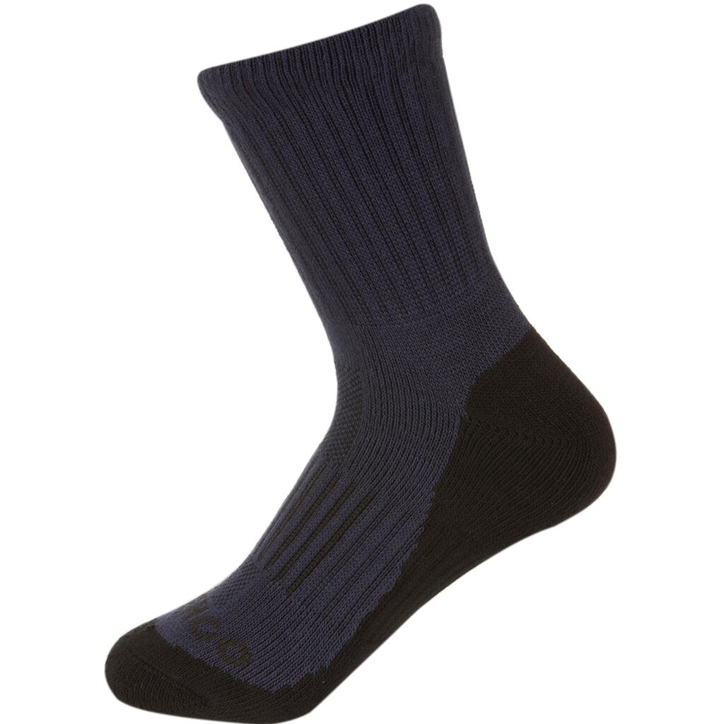 Kids' High Sports Socks RS 500 Tri-Pack - Black/Grey