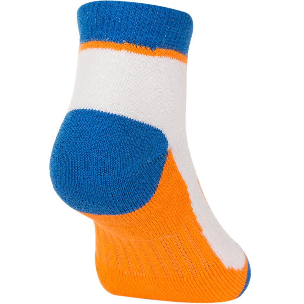 RS 500 Junior Mid Sports Socks Tri-Pack - Blue/Orange