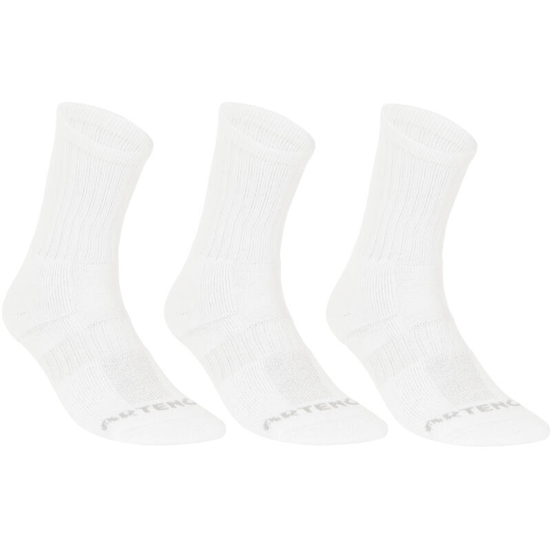 Tenis Çorabı - Uzun Konçlu - Unisex - 3 Çift - Beyaz - RS500