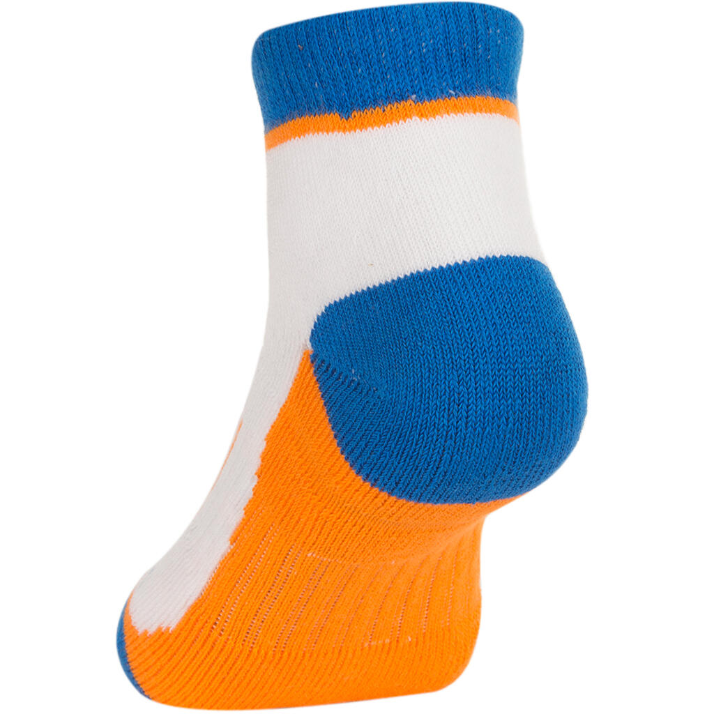 RS 500 Junior Mid Sports Socks Tri-Pack - Blue/Orange