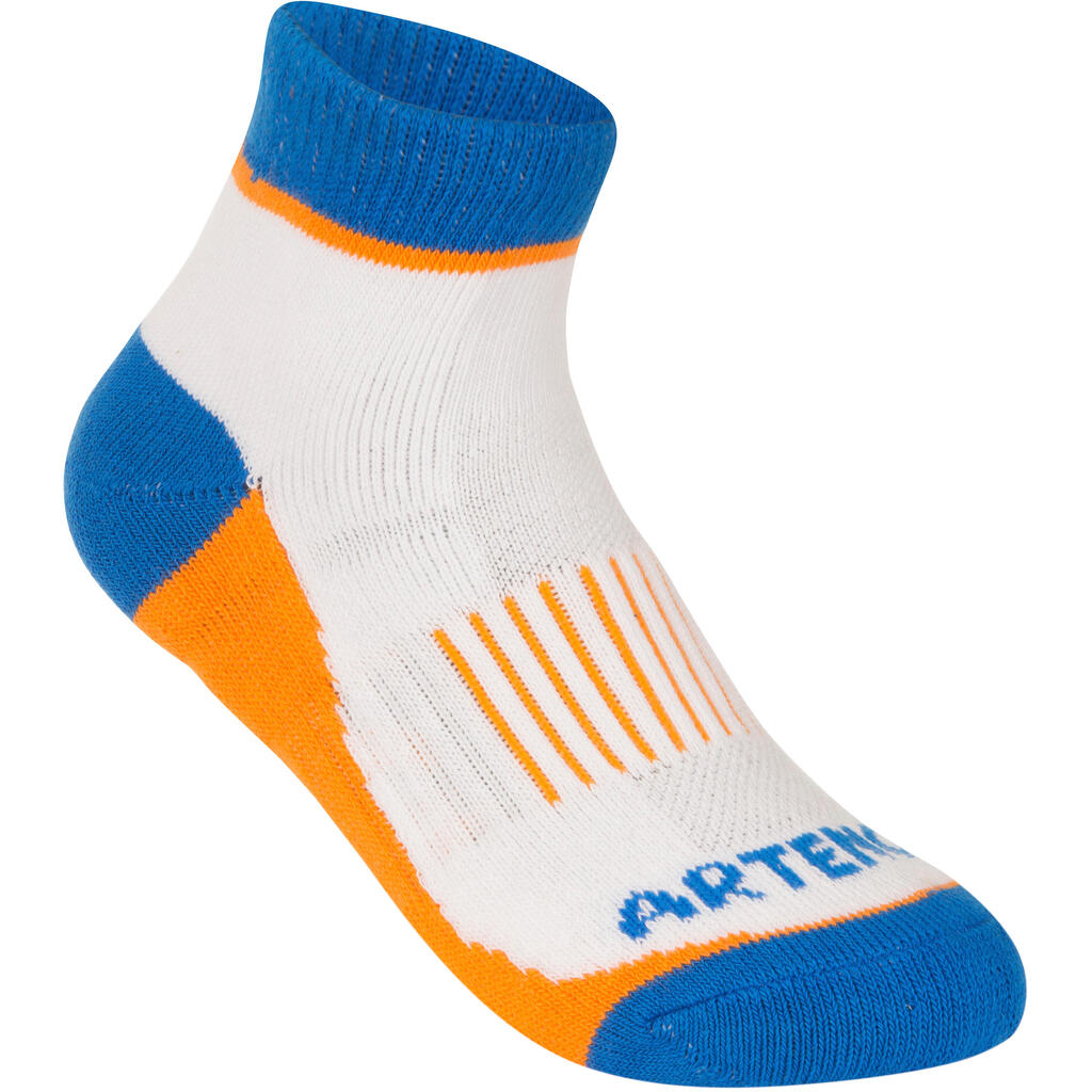 RS 500 Junior Mid Sports Socks Tri-Pack - Blue/Orange