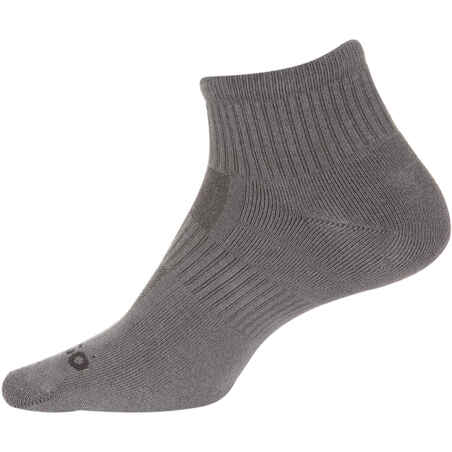 RS 500 Adult Mid Sports Socks Tri-Pack - Grey