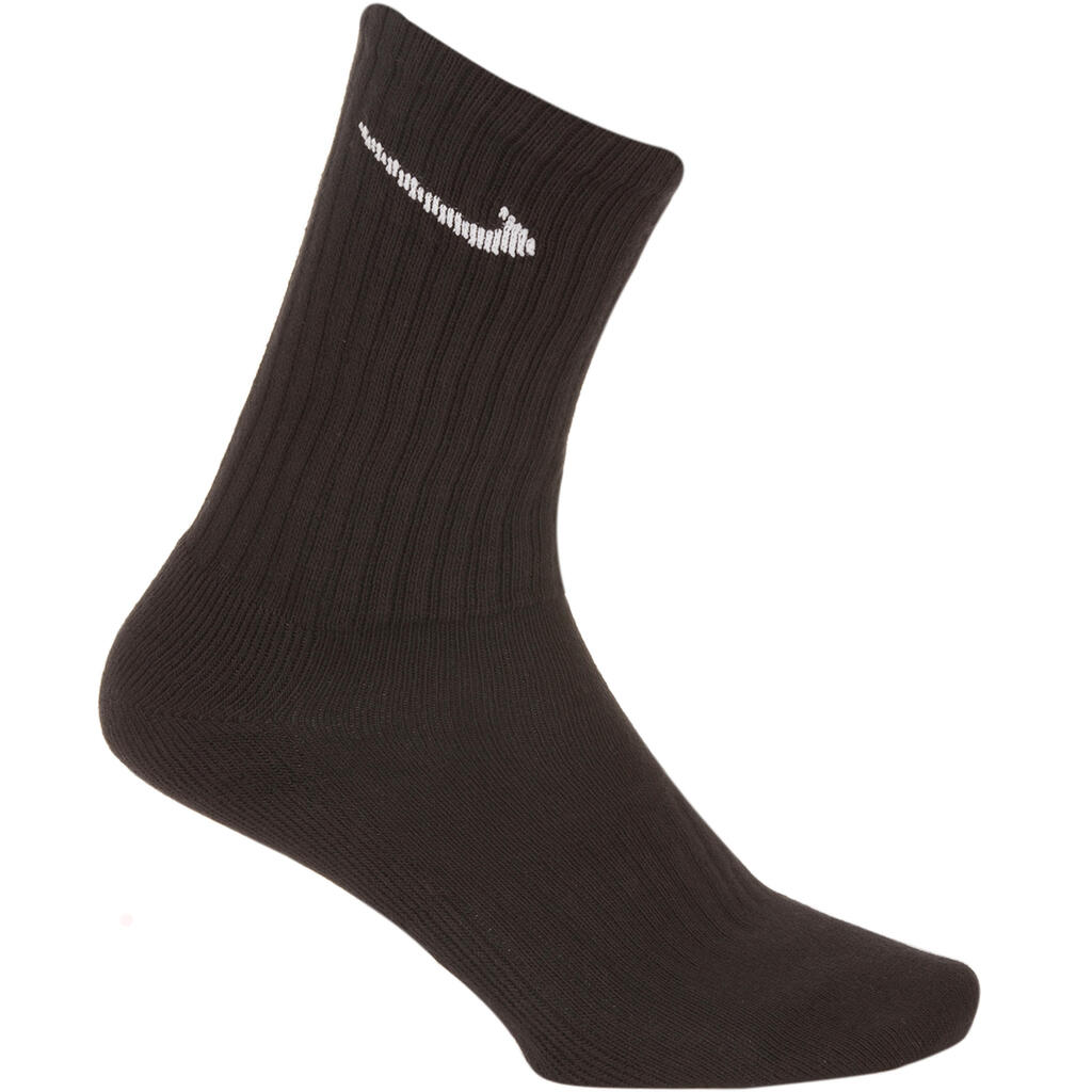 Tenisové ponožky vysoké 3 páry čierne