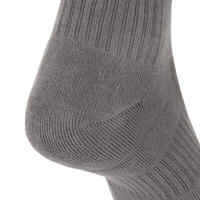 RS 500 Adult Mid Sports Socks Tri-Pack - Grey