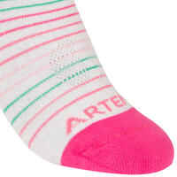 RS 160 Junior Low Sports Socks Tri-Pack - White/Pink