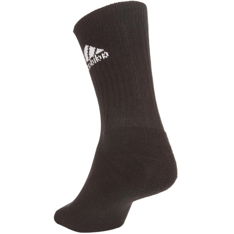 CHAUSSETTES DE TENNIS HAUTES ADIDAS BASIC NOIR LOT DE 3