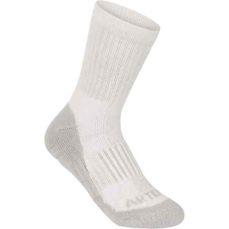 Čarape za tenis RS 500 visoke dječje 3 para bijele