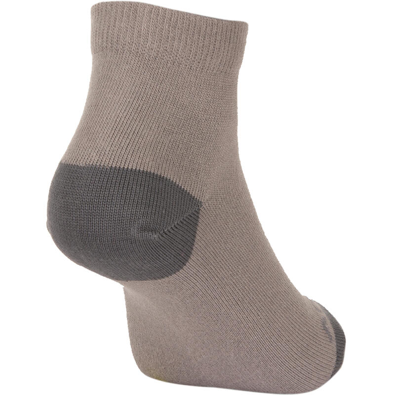 CALCETINES DE DEPORTE DE MEDIA CAÑA JUNIOR ARTENGO RS 160 GRIS LOTE DE 3 PARES