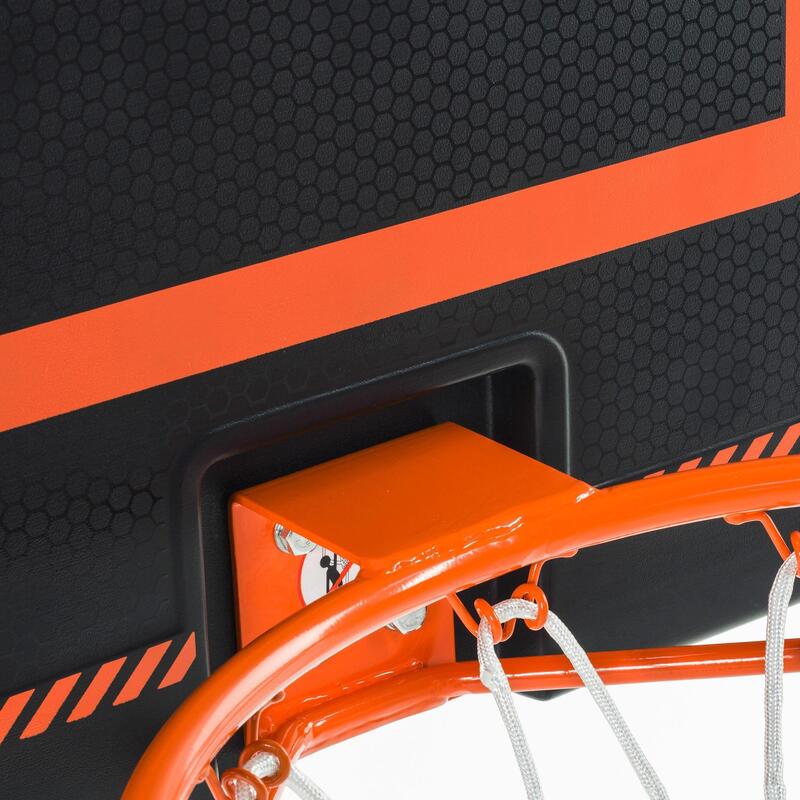 Panier de basket SET B300 noir orange pour enfant et adulte à fixer au mur.