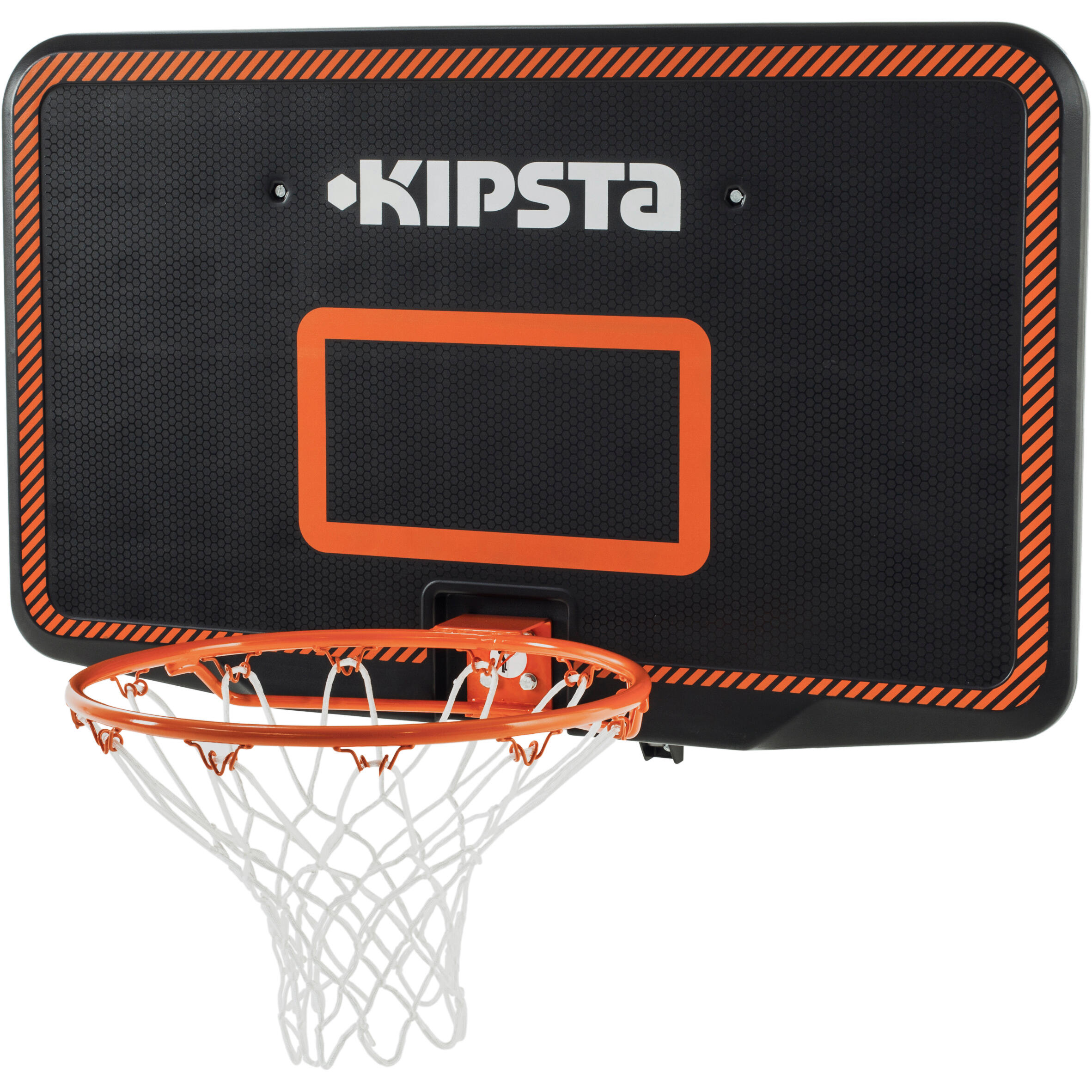 B300 Kids Adult Wall Mounted Basketball Basket Set Black Orange