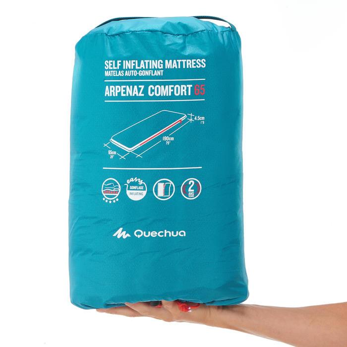 MATELAS AUTOGONFLANT DE CAMPING COMFORT 65 CM 1 PERSONNE QUECHUA