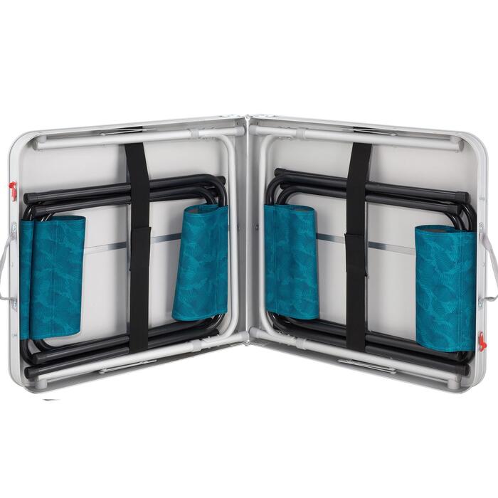 TABLE DE CAMPING PLIANTE AVEC 4 TABOURETS Quechua Decathlon