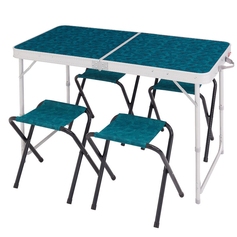 Table De Camping Pliante Avec 4 Tabourets