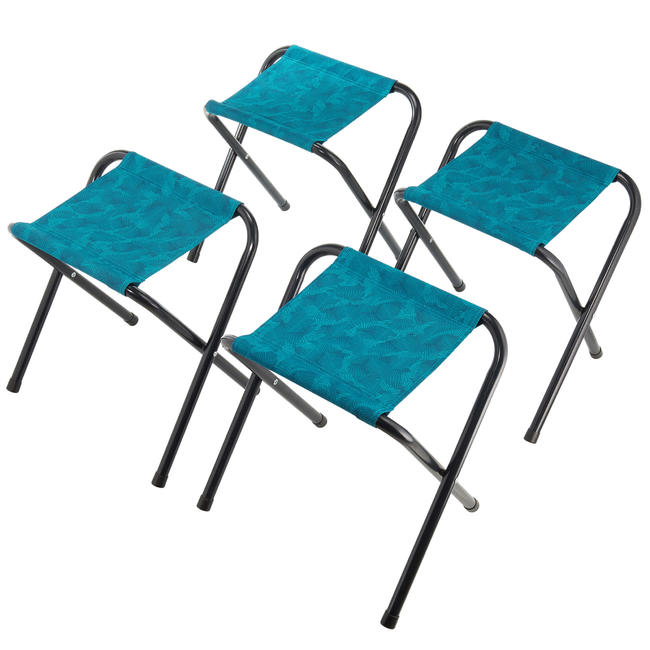 Camping Table (Foldable) with 4 Stools - Blue