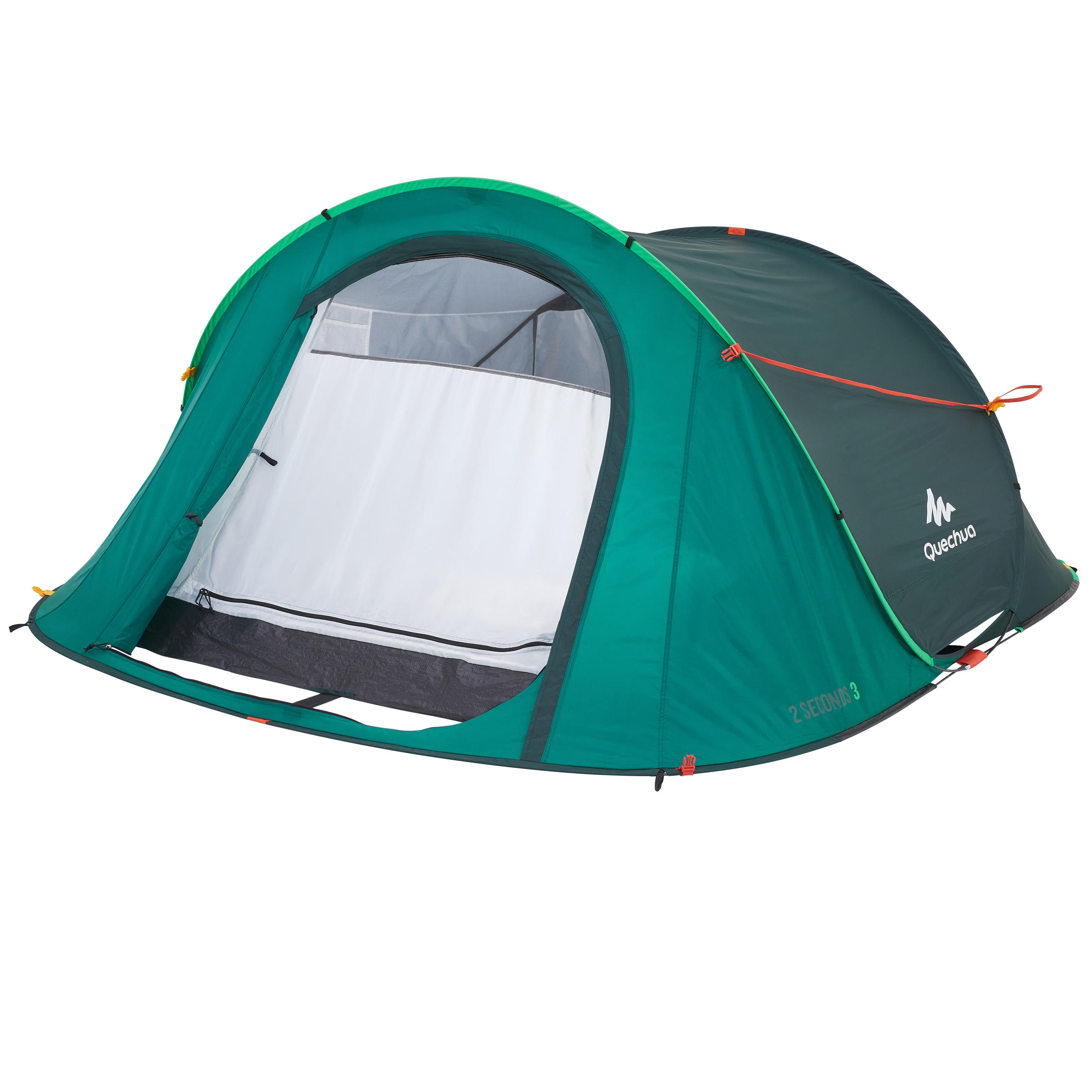 2 SECONDS CAMPING TENT GREEN 3 PEOPLE Decathlon