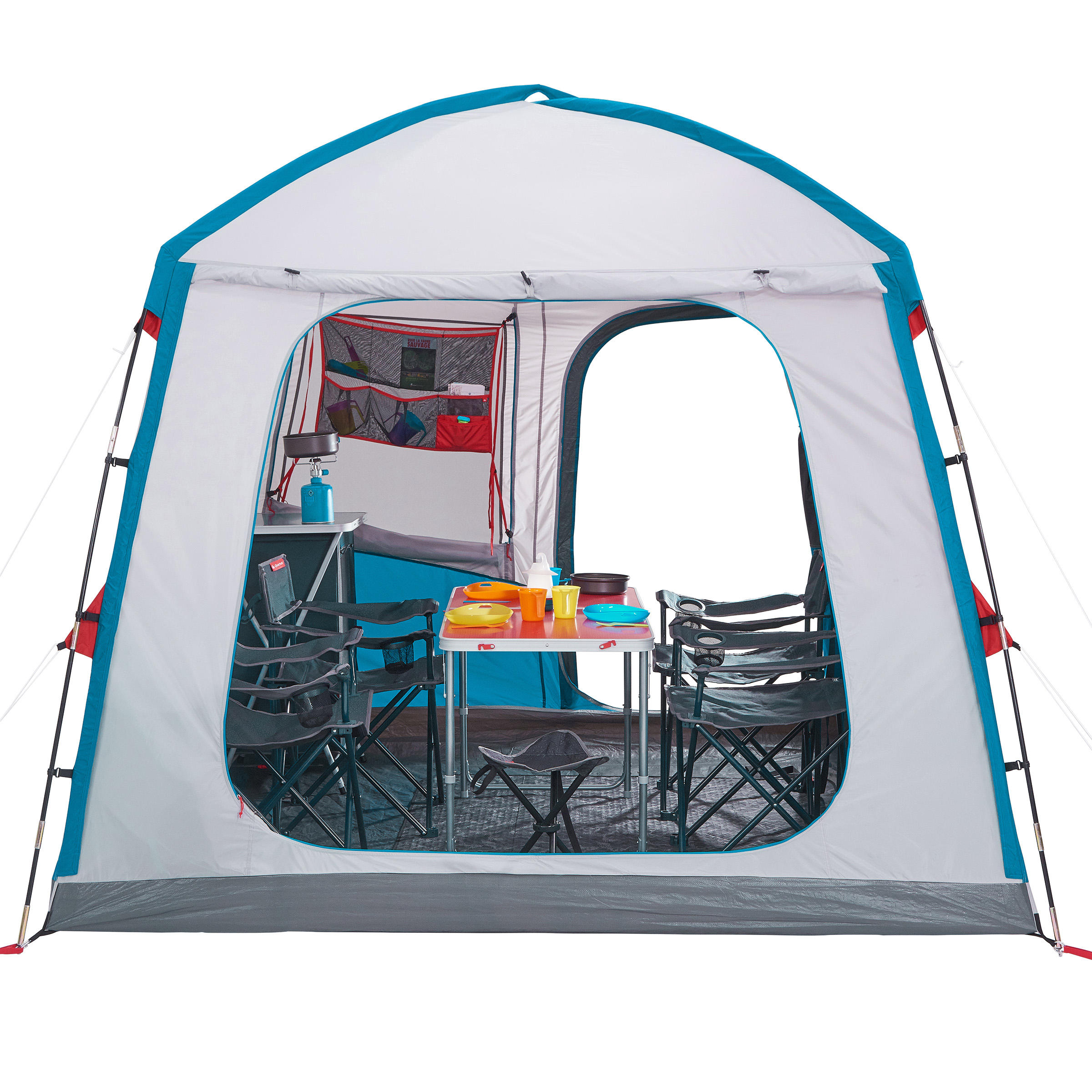 Camper Motorhome QUECHUA 6 Person Family Camping Shelter Arpenaz Base M 