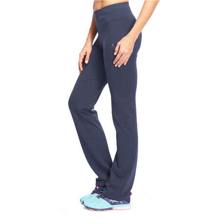 Fit+ 500 Women's Regular Gym & Pilates Leggings - Dark Blue