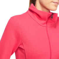 Women's Zip-Up Hoodless Gym & Pilates Jacket - Pink