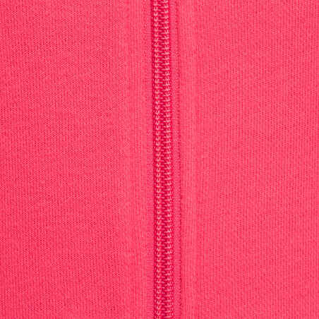 Women's Zip-Up Hoodless Gym & Pilates Jacket - Pink