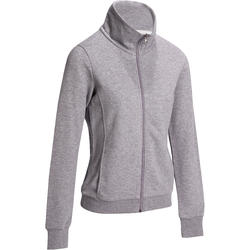 Veste sans capuche zippée Gym & Pilates femme gris chiné