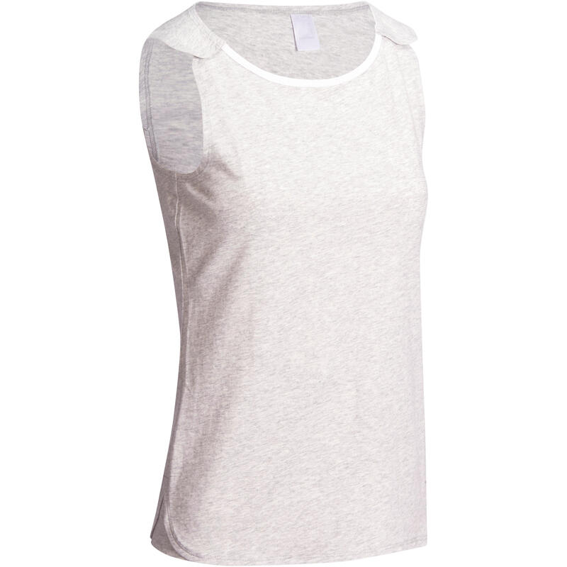Débardeur Gym & Pilates femme gris clair