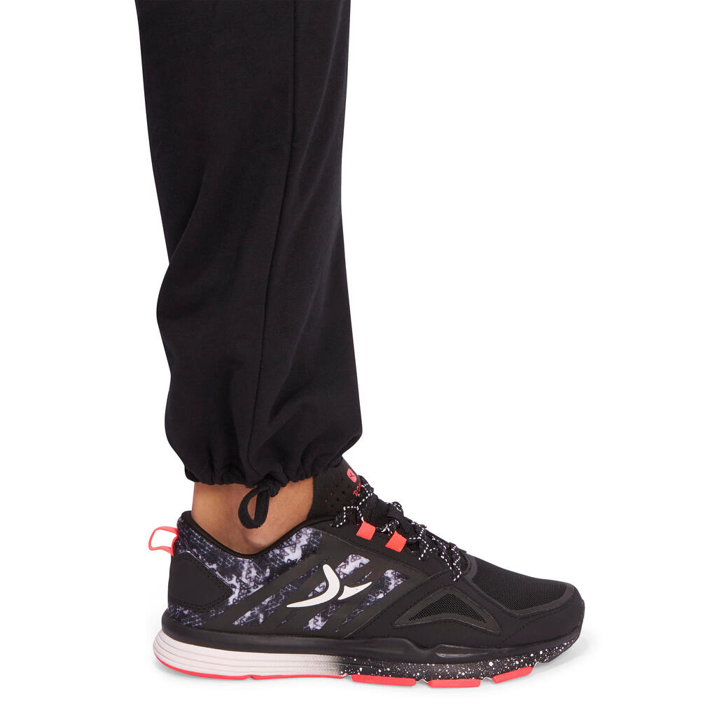 Jogginghose 500 Regular Gym Stretching Damen schwarz