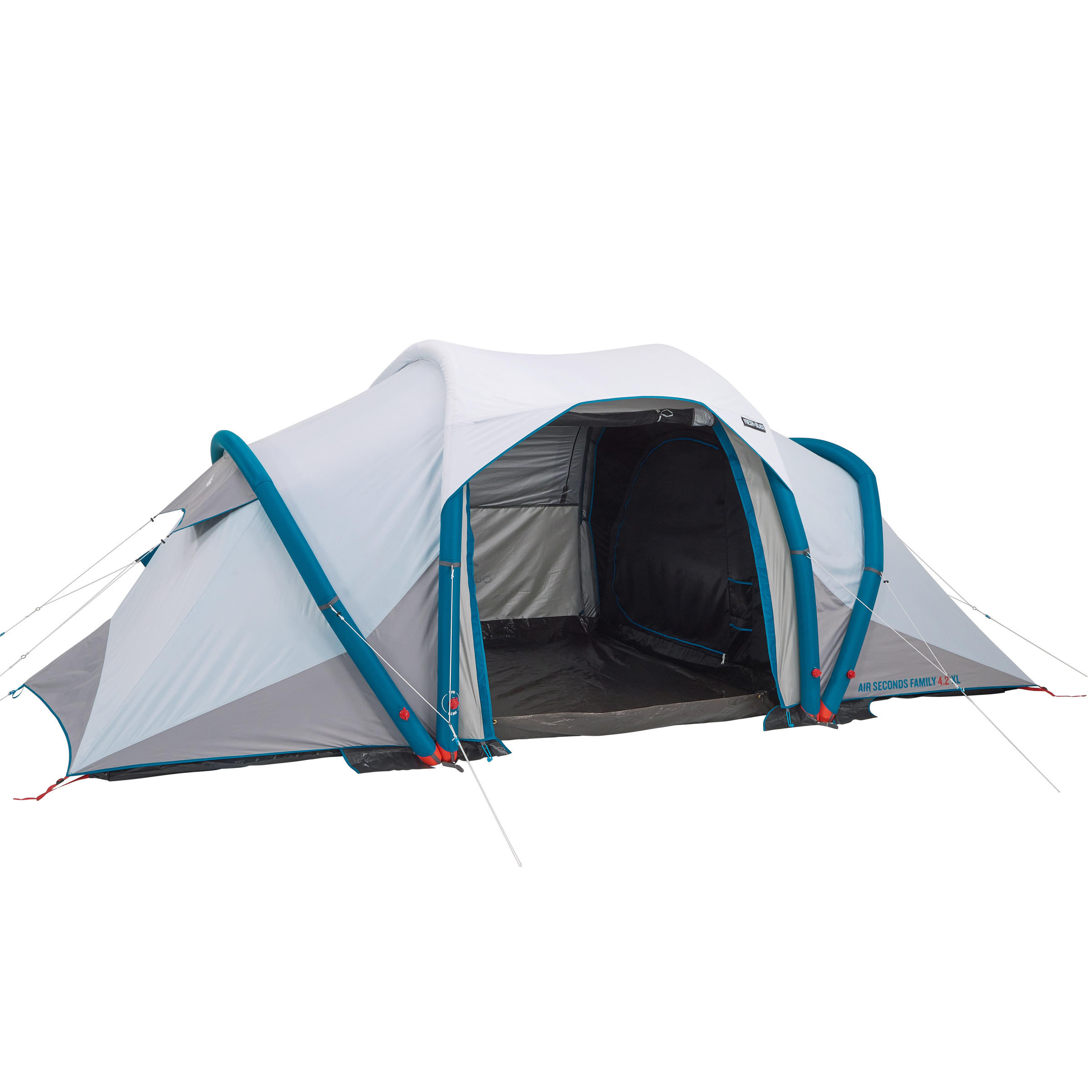 4-Person Inflatable Camping Tent, Air Seconds Fresh & Black - QUECHUA