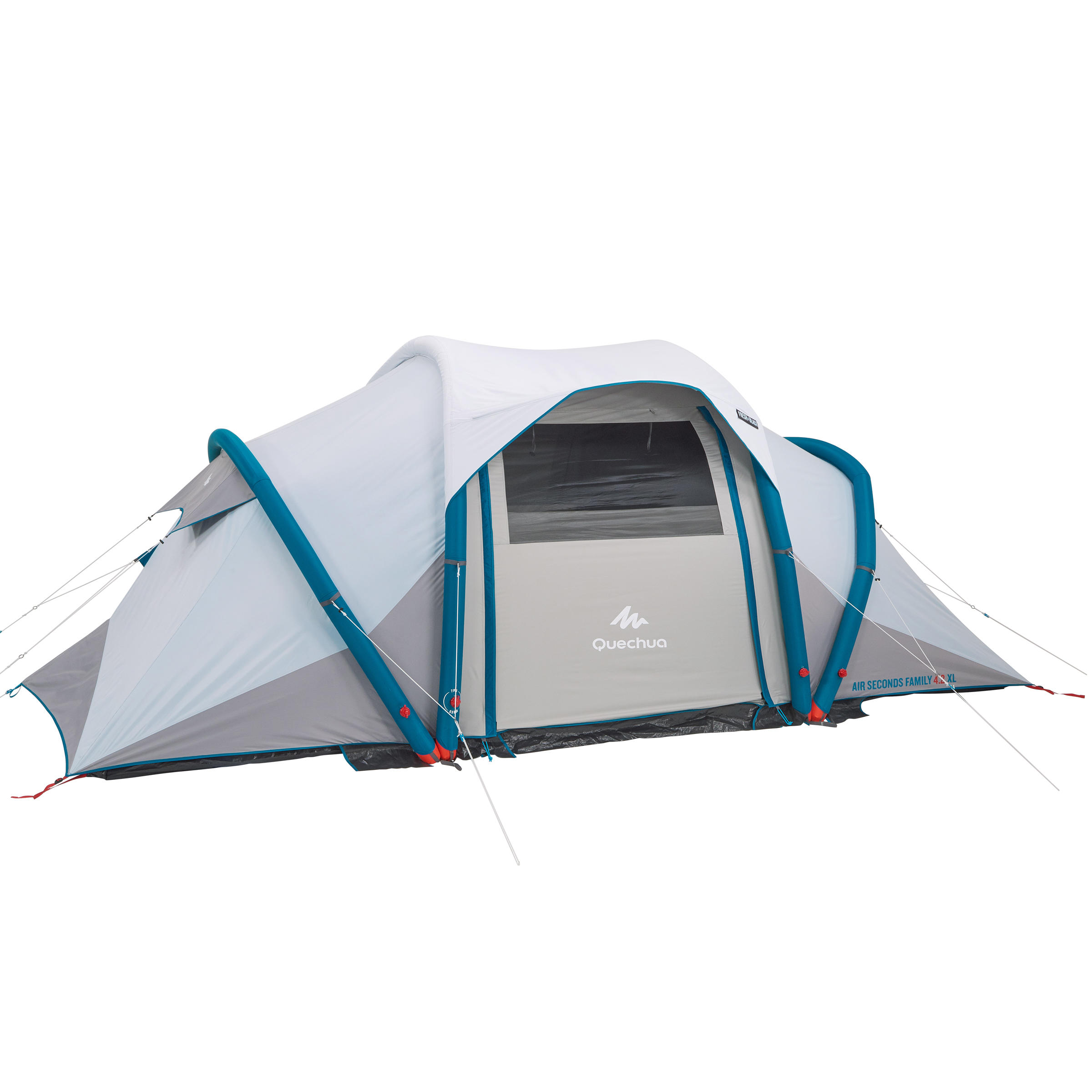 4-Person Inflatable Camping Tent, Air Seconds Fresh & Black - QUECHUA
