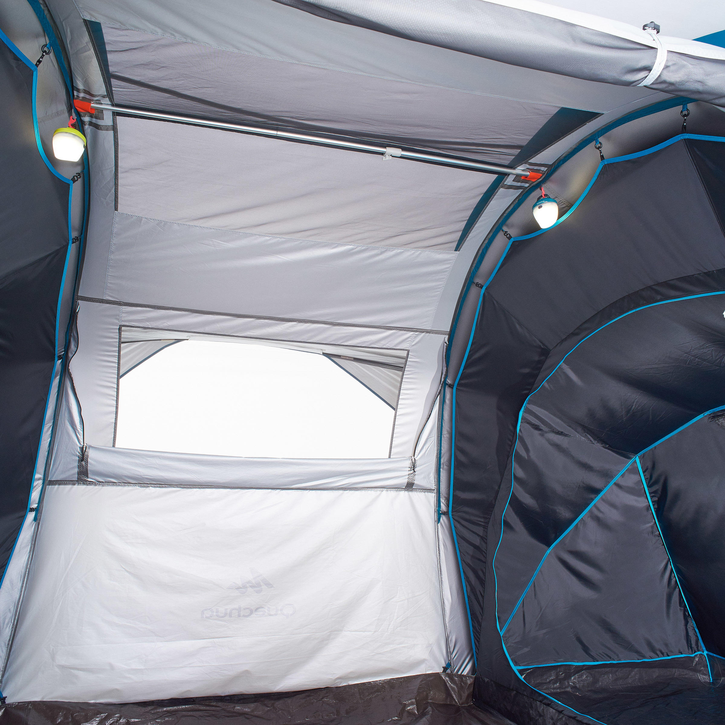 4-Person Inflatable Camping Tent, Air Seconds Fresh & Black - QUECHUA