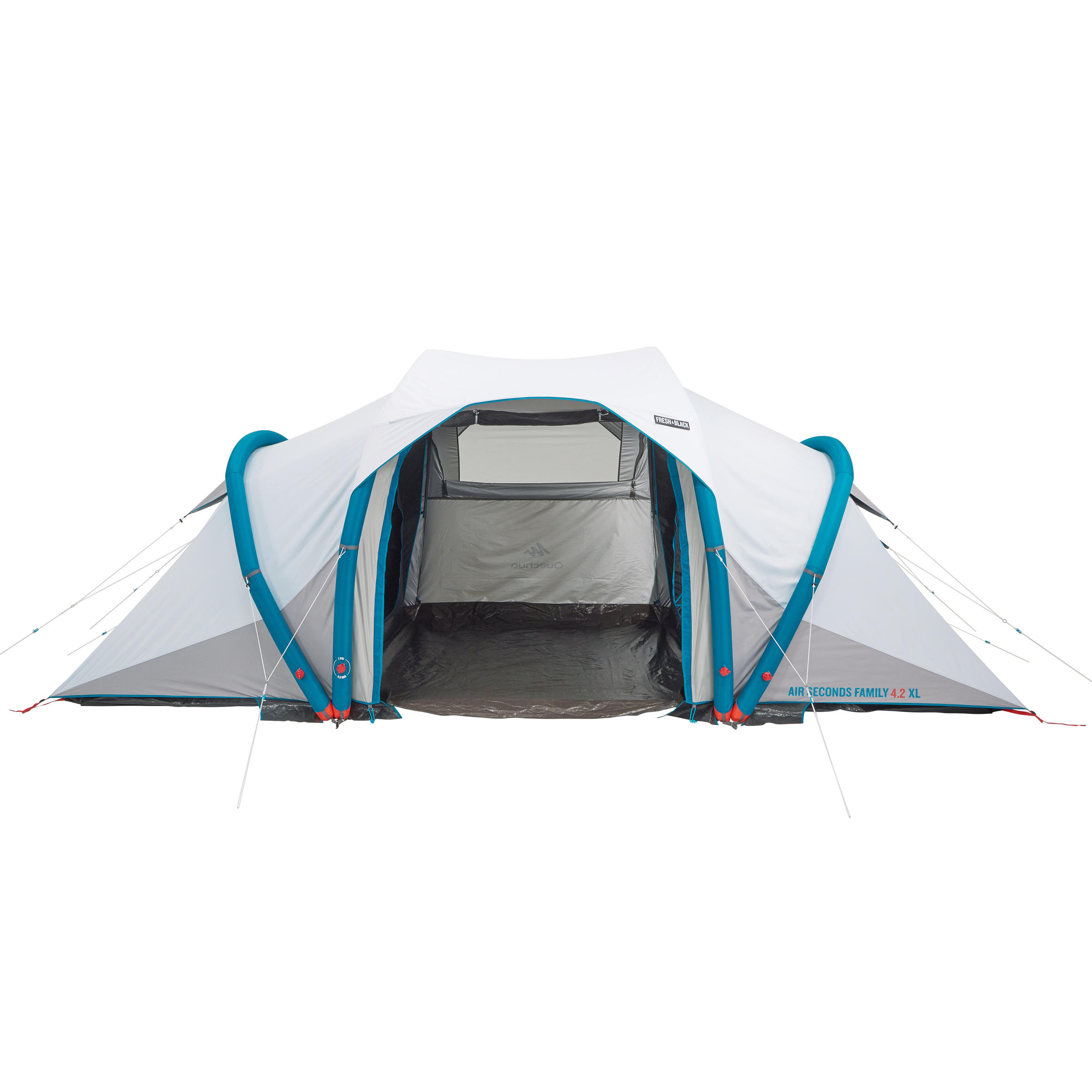 4-Person Inflatable Camping Tent, Air Seconds Fresh & Black - QUECHUA