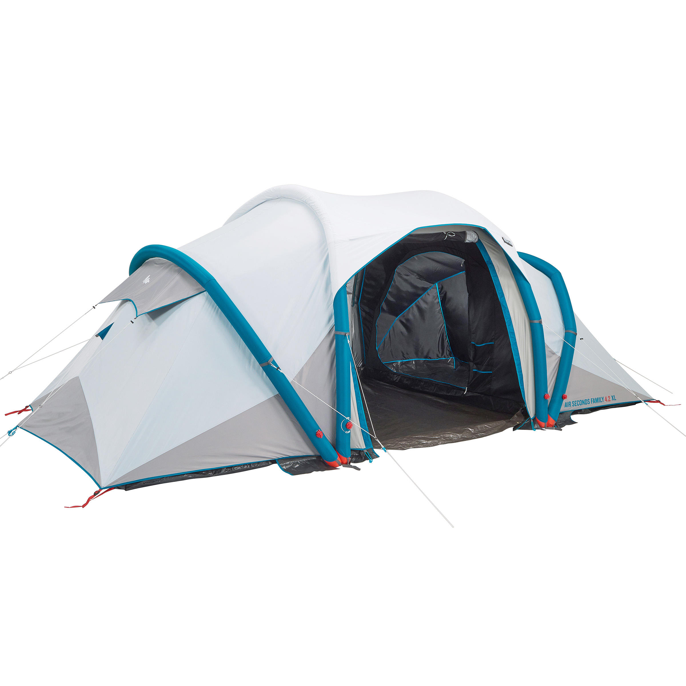 4-Person Inflatable Camping Tent, Air Seconds Fresh & Black - QUECHUA