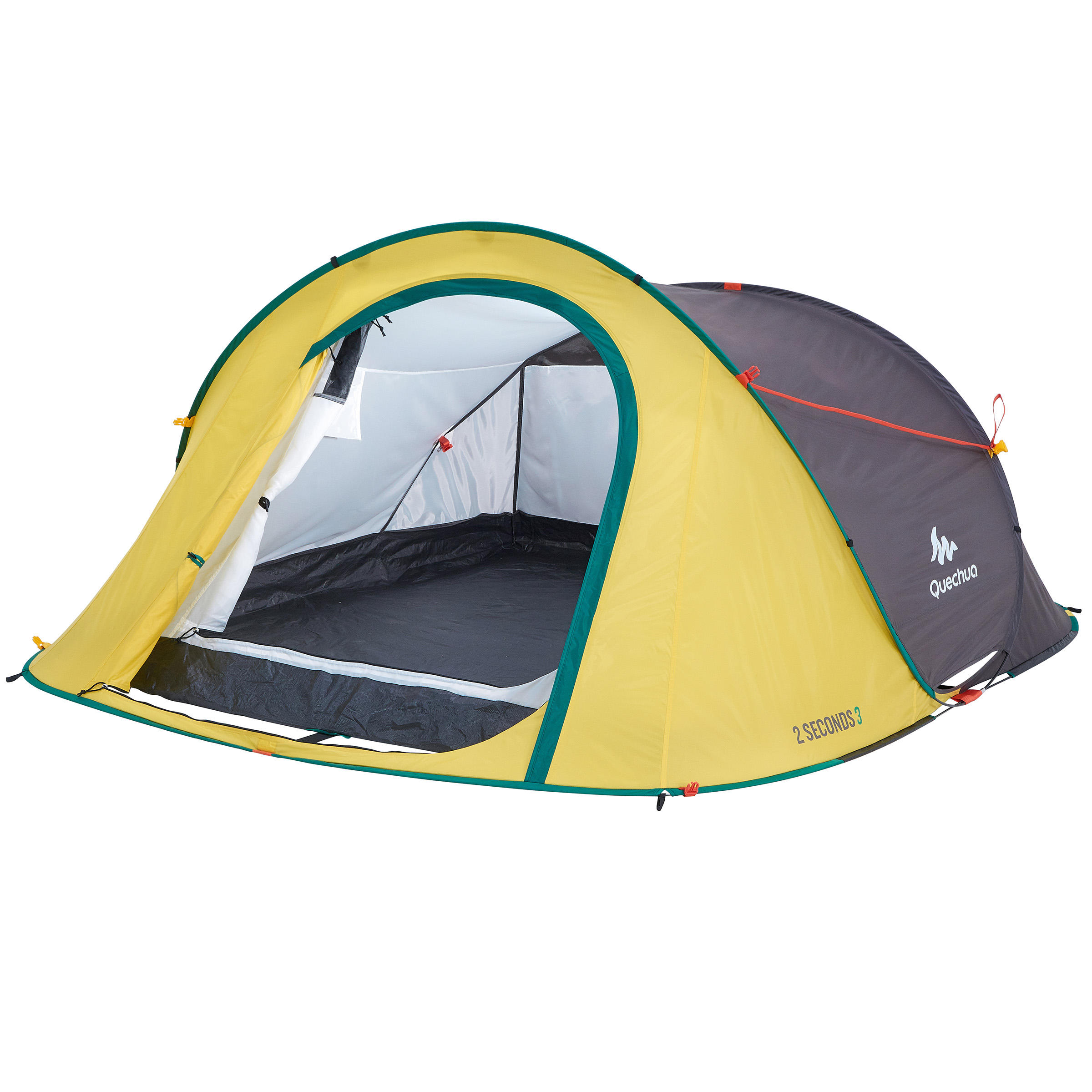 QUECHUA 2 SECONDS Camping Tent | 3 People - Yellow