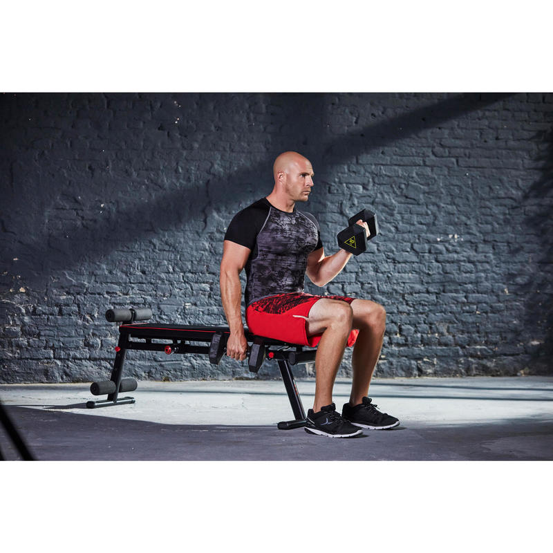 500 Fold Down Incline Weight Bench Domyos By Decathlon