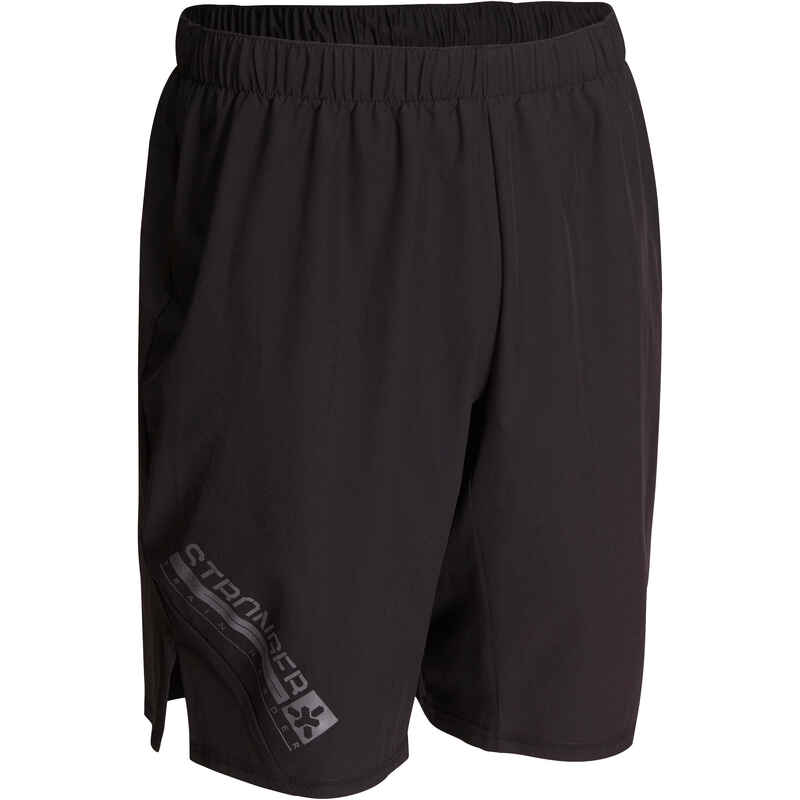 Fitness Weight Training Shorts Black With Grey "Muscle" Lettering