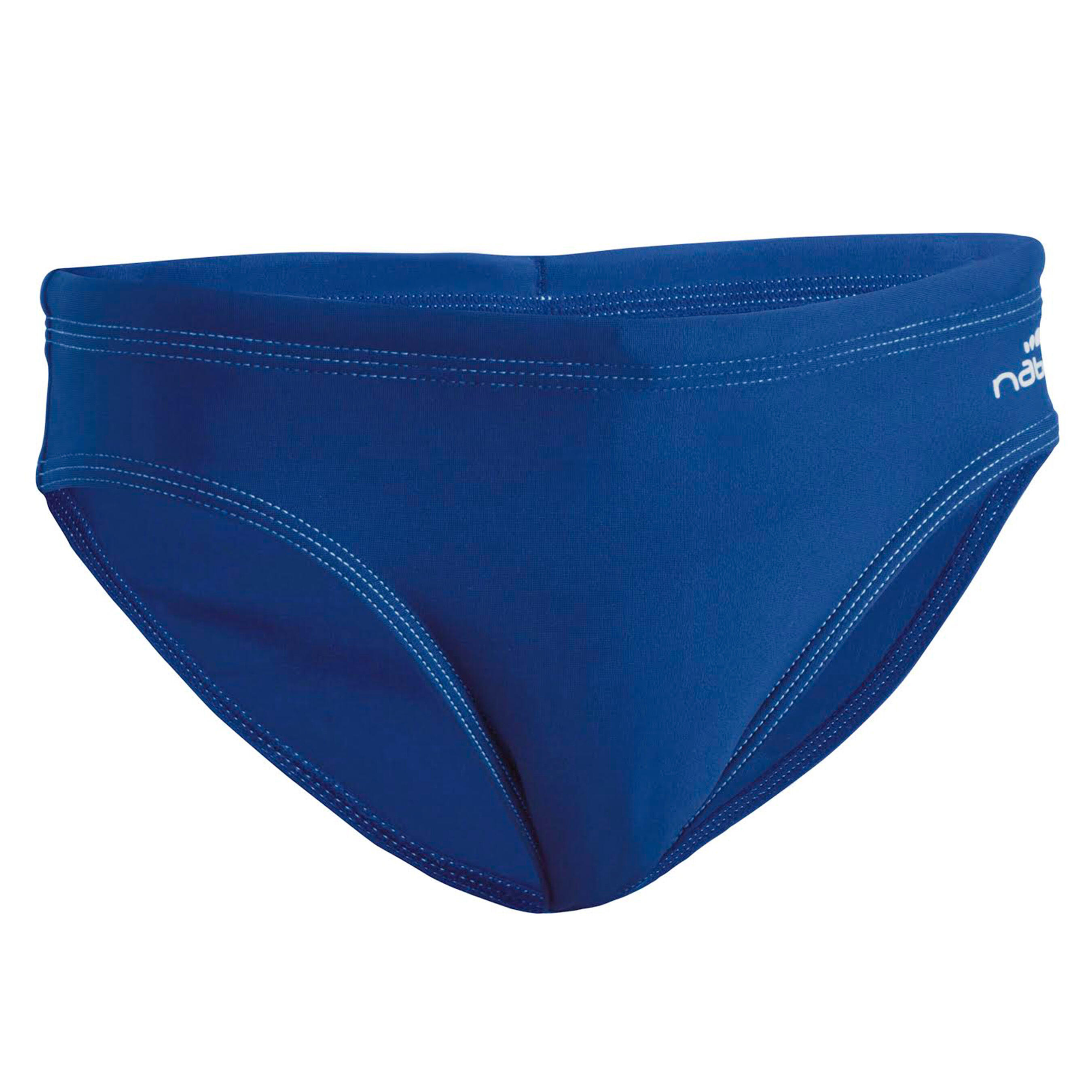 MAILLOT DE BAIN NATATION GARÇON - SLIP 100 BASIC - BLEU 1/7
