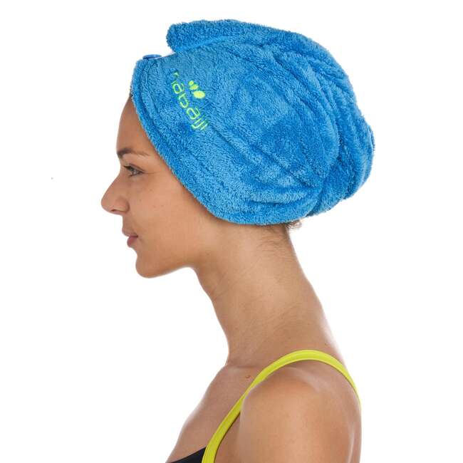 NABAIJI Soft microfibre hair towel China Blue Decathlon