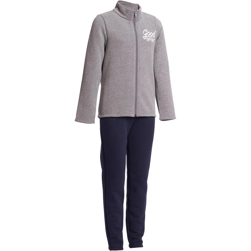 Warm'y Boys' Gym Warm Zip-Up Tracksuit - Grey Print Warm'y Boys' Gym Warm Zip-Up Tracksuit - Grey Print