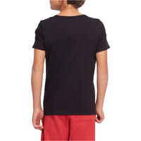 100 Boys' Short-Sleeved Gym T-Shirt - Black