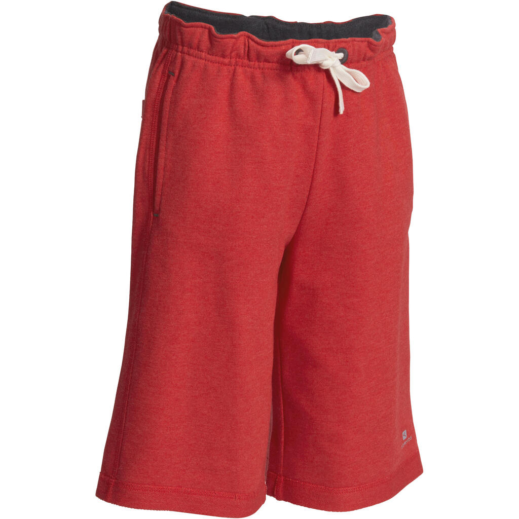 Boys' Gym Shorts - Red/Grey