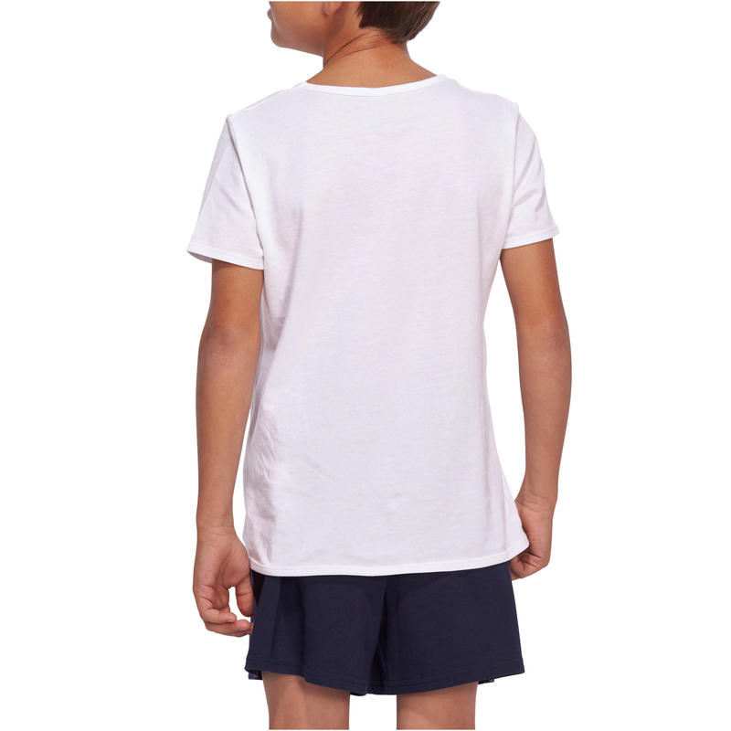camiseta blanca niño decathlon