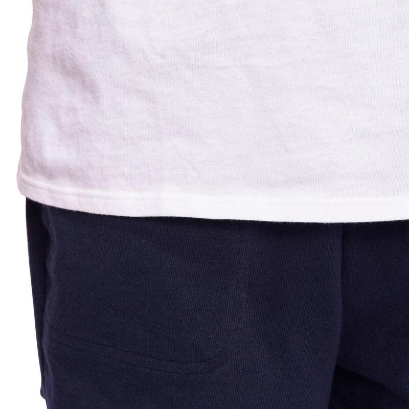 T-Shirt manches courtes 100 Gym garçon blanc