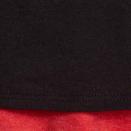 100 Boys' Short-Sleeved Gym T-Shirt - Black