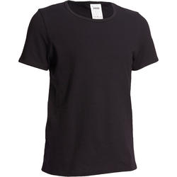 T-Shirt manches courtes 100 Gym garçon noir