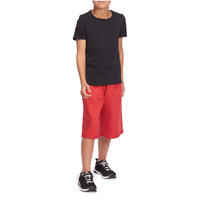 100 Boys' Short-Sleeved Gym T-Shirt - Black