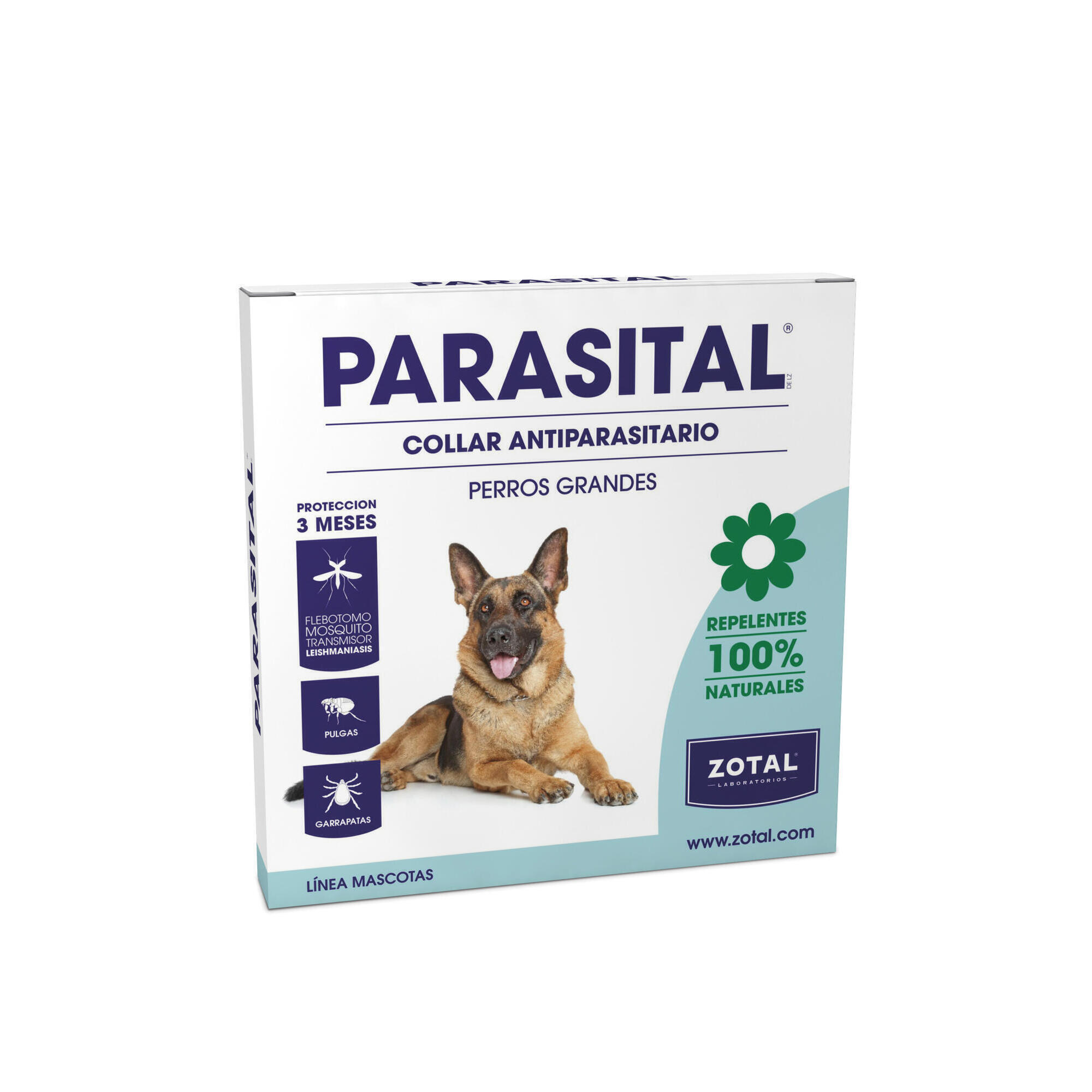 PARASITAL Collar Repelente Perro Caza Zotal Antiparasitario Perros Grandes