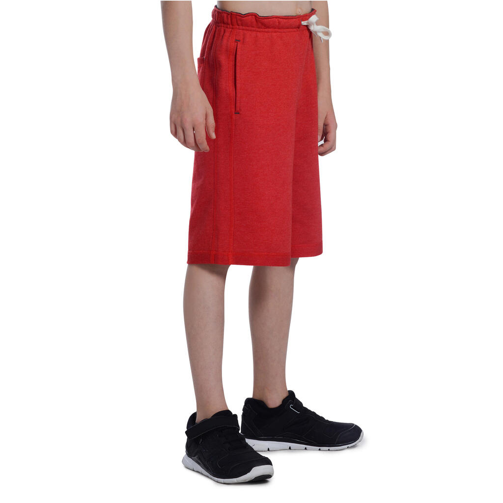 Boys' Gym Shorts - Red/Grey